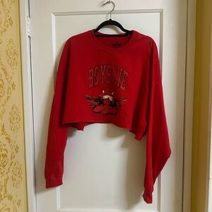 Boys Lie Crop Sweatshirt